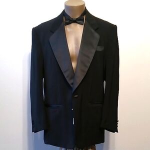 Classic Tuxedo 1pc Black Men's Blazer with Bow Tie by Richard Harris